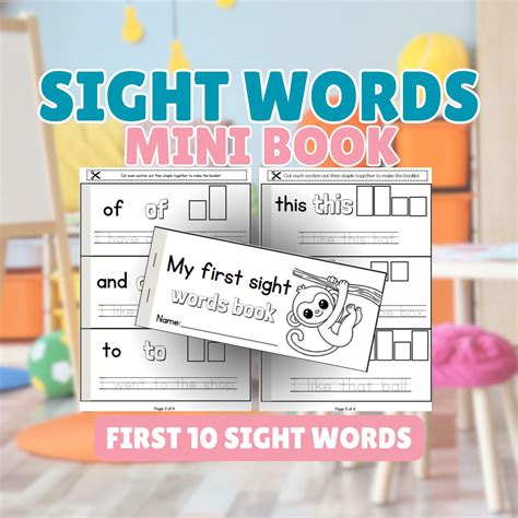 Sight Words Book, Top 10 Sight Words, Beginner Writer, Writing Practice