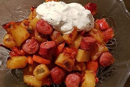 Bunte Kartoffel Cabanossi Pfanne Mit Paprika Von Kathinka Chefkoch De