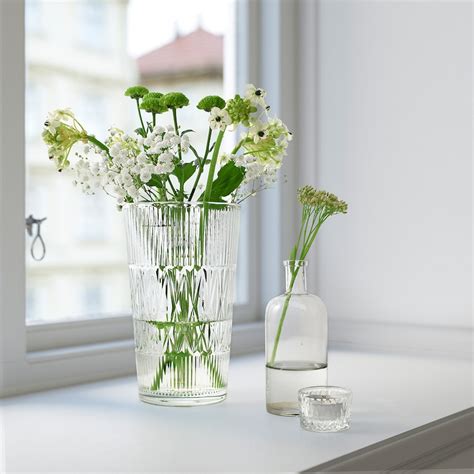 SmÄllspirea Vase Clear Glasspatterned 8 ¾ Ikea