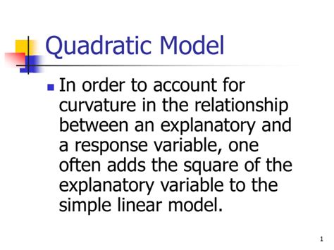 Quadratic Model