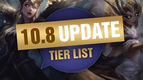 UPDATED Mobalytics Patch 10 8 Low Elo Tier List New OP Champions And Q