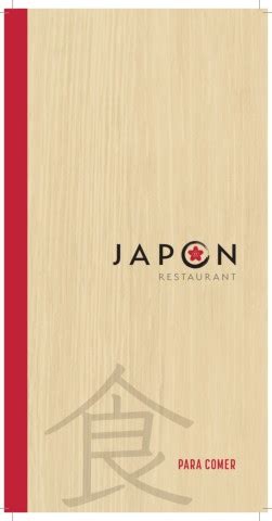 Carta Restaurant Japon Vitacura