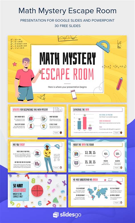 Create a digital version of a escape room with math puzzles and clues ...