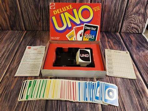 Vintage Uno Deluxe Card Game 1993 Mattel Etsy