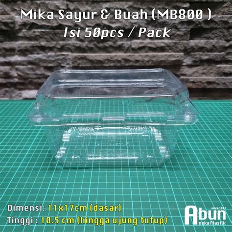 Jual Sayur Buah Tempat Mika Mb 800 Box Sayur Buah Xtra Large 50pcs