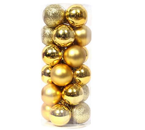 6cm 3-Styles Decorative Christmas Ball Ornament Set - 20pcs | Shop ...