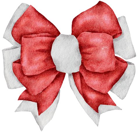 Ribbon Bow Ornament Watercolor Clipart 10336153 Png