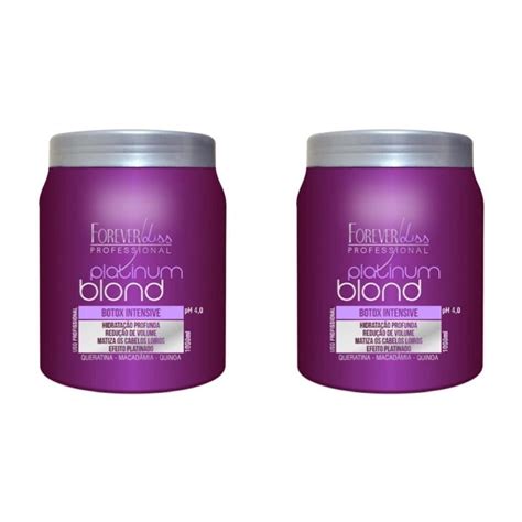 2 Forever Liss Platinum Blond Botox Matizador 1kg Brinde R 229 55