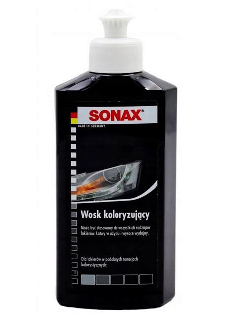 Sonax Wosk Nano Koloryzuj Cy Lakier Czarny Ml S Za Z Z