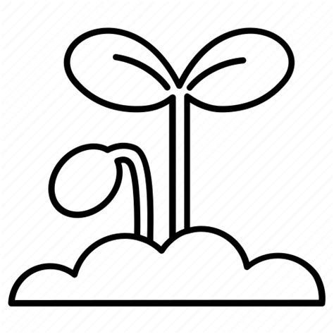 Gardening Growing Plant Planting Shoot Spring Sprout Icon