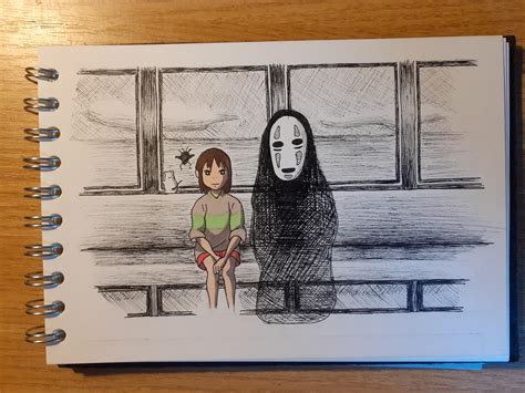 Train scene from Spirited away : r/drawing