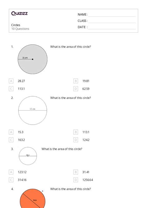 Circles Worksheets For Th Grade On Quizizz Free Printable