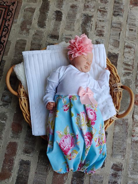 Newborn Girl Coming Home Outfit Personalized Floral Gown W Etsy