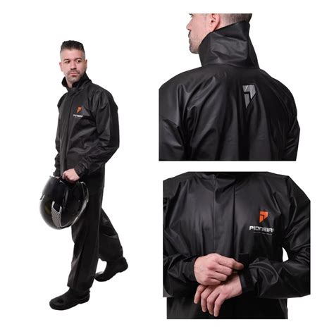 Capa De Chuva Pioneira Pvc Combate Gola Impermeavel Delivery Moto Chuva