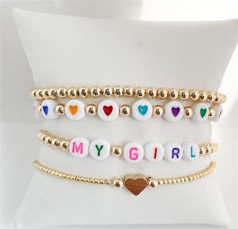 Gold Name Bracelet Name Bracelet Gold Beaded Name Bracelet Etsy