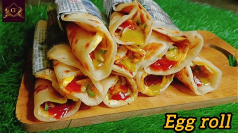 কোলকাতা বিখ্যাত স্ট্রিট ফুড এগ রোল রেসিপি ।। Egg Roll Recipe In Bengali