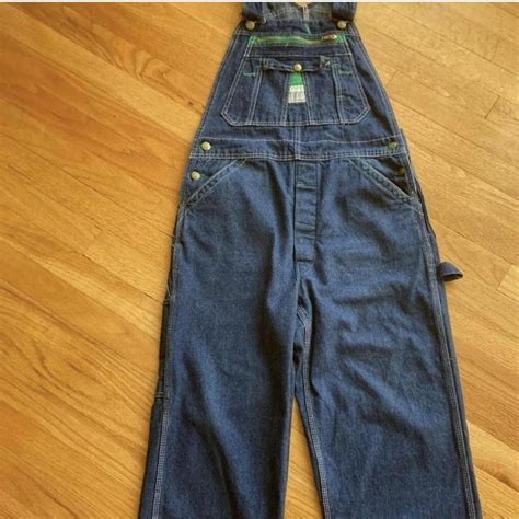 Vintage Liberty Jean Denim Indigo Blue Overalls Depop