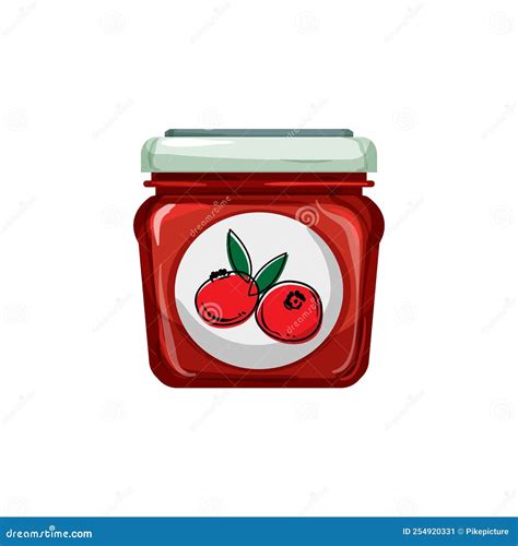 Healthy Jam Fruit Food Cartoon Vector Illustration Stock Vector