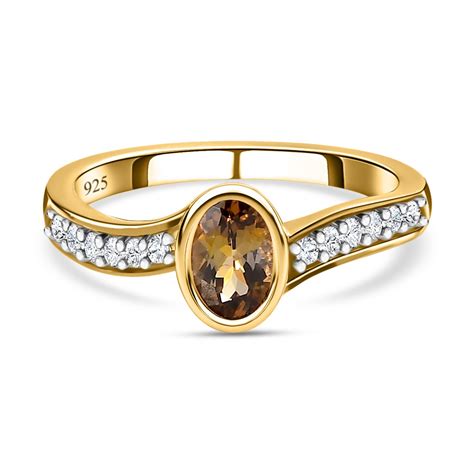 Nat Rlicher Goldener Tansanit Und Zirkon Ring Ct Shoplc