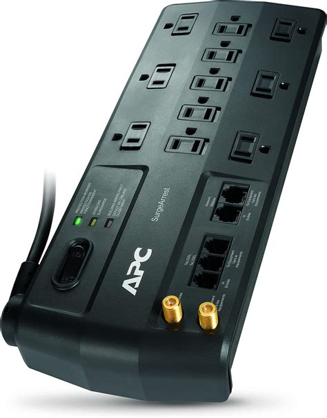 APC 11-Outlet Surge Protector 3020 Joules with Phone, Network Ethernet ...