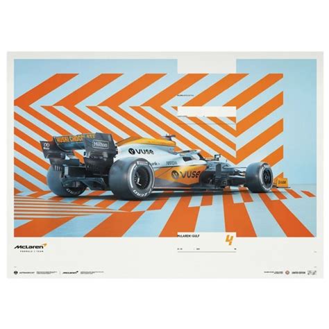 Poster McLaren Gulf Formel 1 Edition 1 Lando Norris 2021 Limited