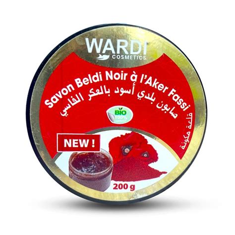 Savon noir beldi à l aker fassi 200g Wardi Cosmetic Souk Maroc