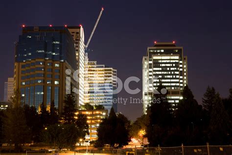 Partial Sacramento Skyline At Night Stock Photo | Royalty-Free | FreeImages