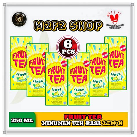 Jual Fruit Tea Teh Rasa Lemon Kotak 250 Ml Kemasan 6 Pcs Shopee