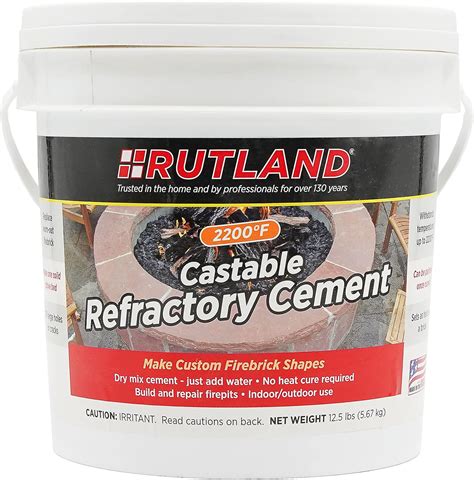 Rutland Castable Refractory Cement 125 Pound Contact Cement Amazon