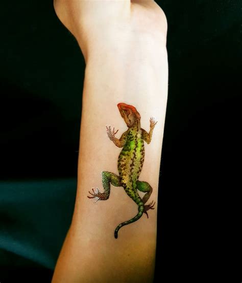 LIZARD Temporary Tattoo, Lizard Tattoo, Multicolor Temporary Tattoo, Fake Tattoo, Reptile Tattoo ...