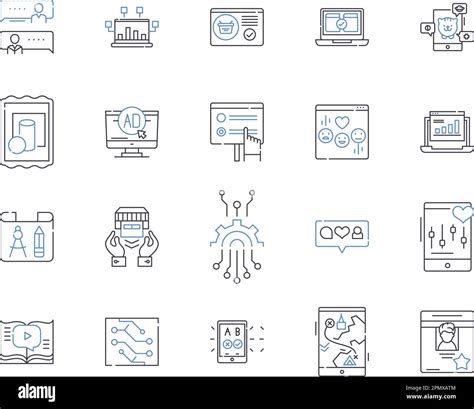 Machine Learning Outline Icons Collection Machine Learning Ai