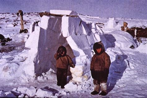 Vernacular Architecture — Inuit Children And Igloo (Photo: McGill...