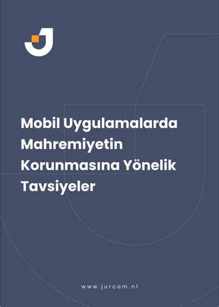 Mobil Uygulamalarda Mahremiyetin Korunmas Na Y Nelik Tavsiyeler Pdf