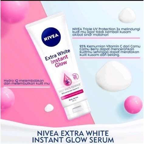 Jual Nivea Extra White Instant Glow Serum Ml Spf Shopee Indonesia