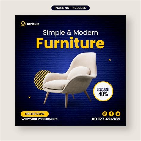 Premium Psd Furniture Sale Social Media Post Template Design