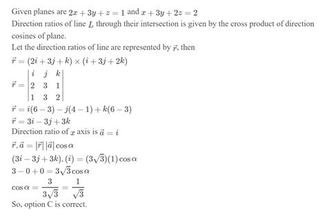 79 Let L Be The Line Of Intersection Of The Planes 2 X 3 Y Z 1 And X 3 Y 2 Z