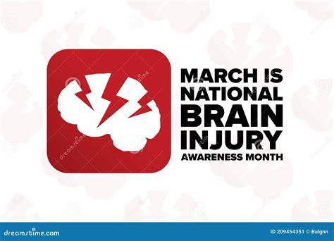 March Is National Brain Injury Awareness Month Holiday Concept Stock