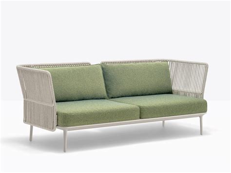 Reva Cocoon Modular Fabric Garden Sofa With Chaise Longue By Pedrali