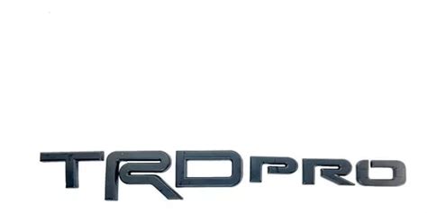 Emblema Compuerta Toyota Trd Pro Negro Mate Tipo Original En Venta En