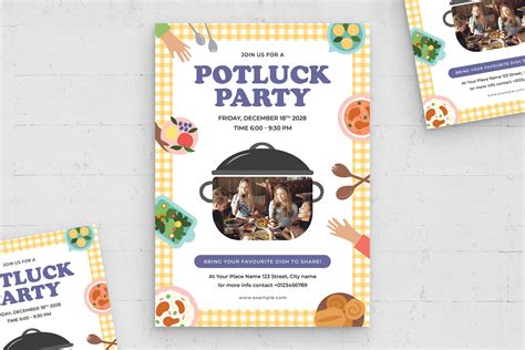 Potluck Flyer Template Ai Eps Brandpacks