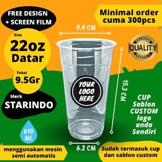 Jual Sablon Cup Oz Datar Starindo Gram Shopee Indonesia