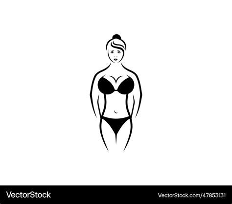 Lingerie Lady Bra Girl Body Logo Design Royalty Free Vector