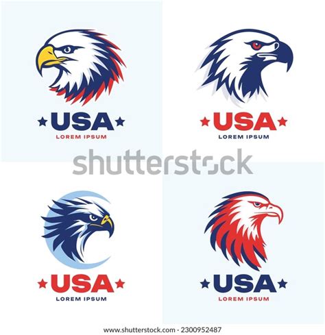 Usa Eagle Logo Set Premium Vector Stock Vector (Royalty Free ...