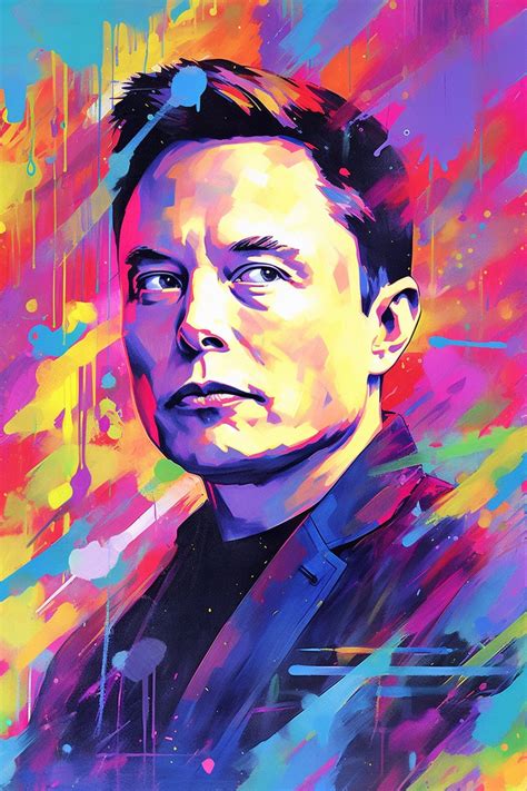 Elon Musk Poster Elon Art Musk Poster Tesla Poster Spacex