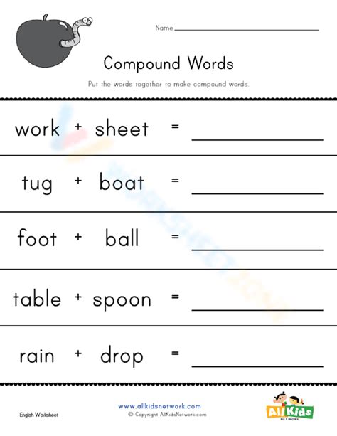 Compound Words 7 Worksheet