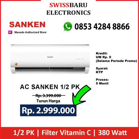 AC Sanken EC 05 Split 1 2 PK Standard Swiss Baru Electronics Toko