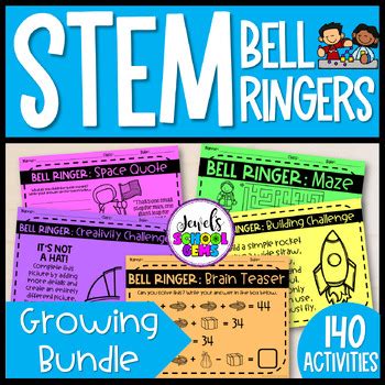 STEM Bell Ringers Warm Ups Starters Or Entrance Tickets BUNDLE