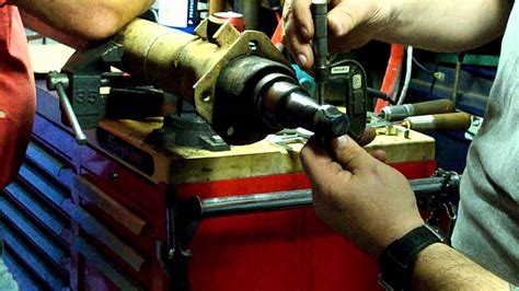 Repairing a damaged trailer axle spindle Part 1 - YouTube