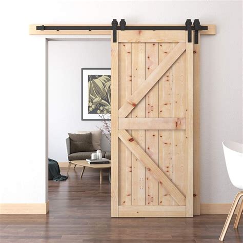 WBHome 6 6 FT Bypass Sliding Barn Door Hardware Kit Double Wood Doors