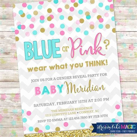 Gender Reveal Invitation Wording